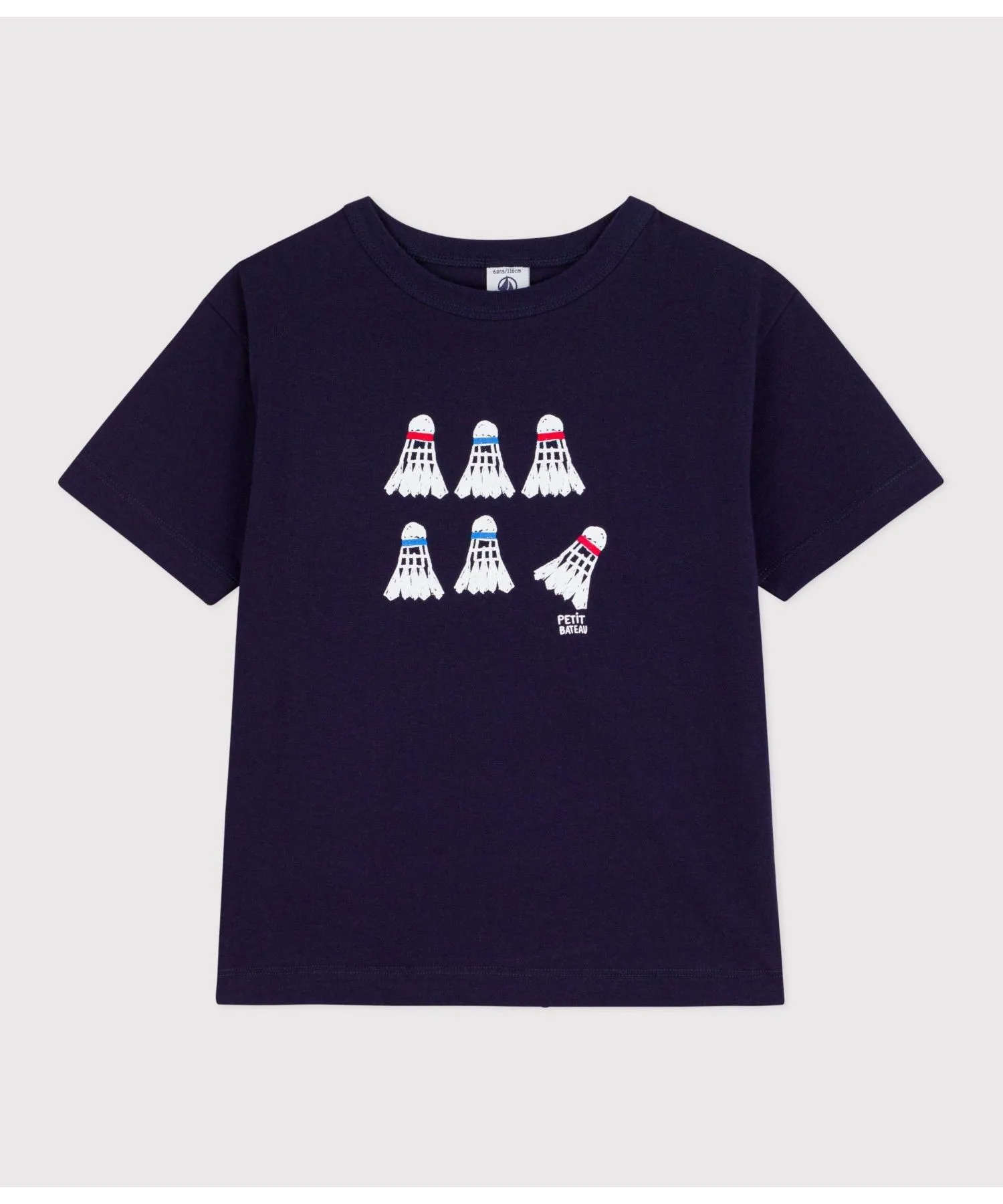 Детская футболка с принтом PETIT BATEAU голубая
