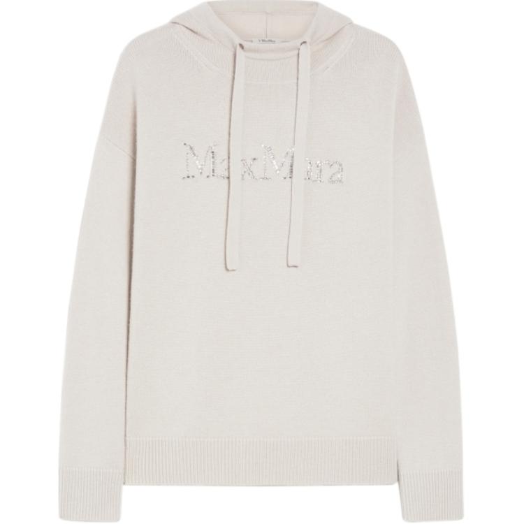 

Трикотажная толстовка с капюшоном и логотипом Max Mara MaxMara, бежевый