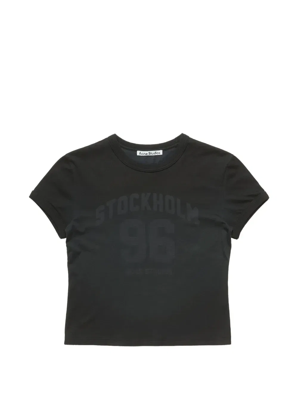 Футболка с логотипом и короткими рукавами Acne Studios, черный