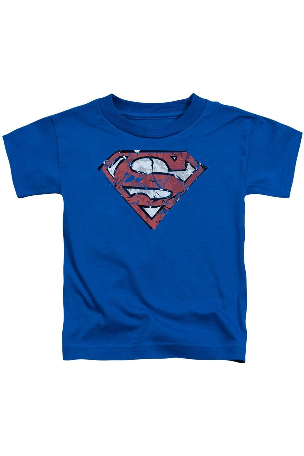 

Футболка для малышей Superman с эффектом рваного и потертого дизайна с короткими рукавами Gildan, синий