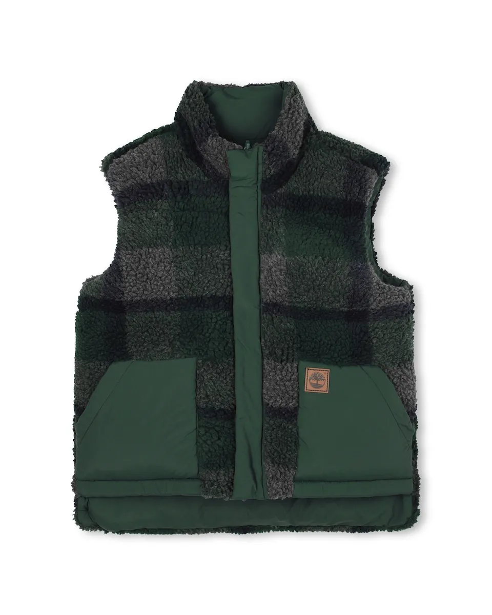 

Детский жилет зеленого цвета, двусторонний Timberland