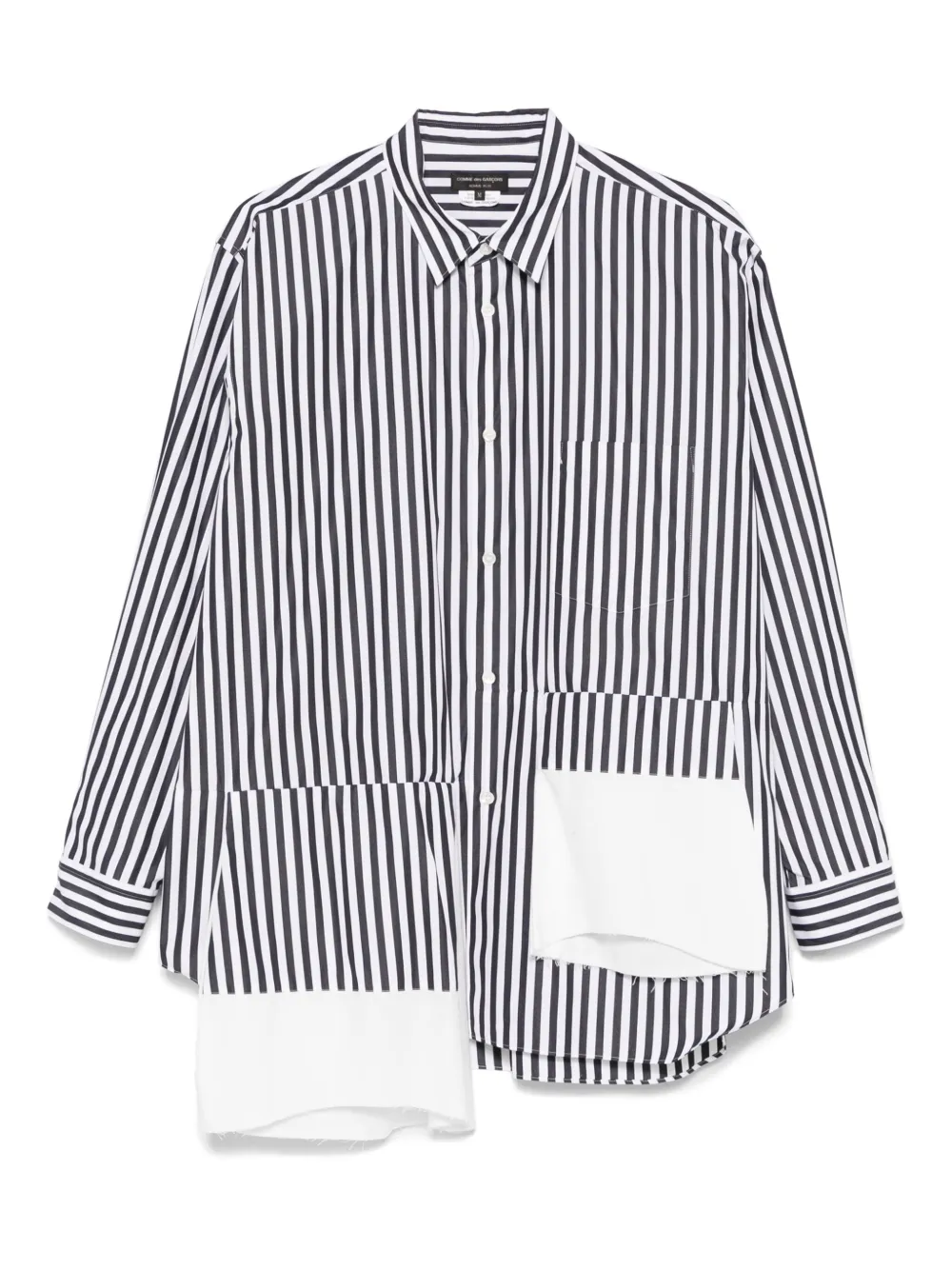 

Асимметричная полосатая рубашка Comme des Garçons Homme Plus, черный