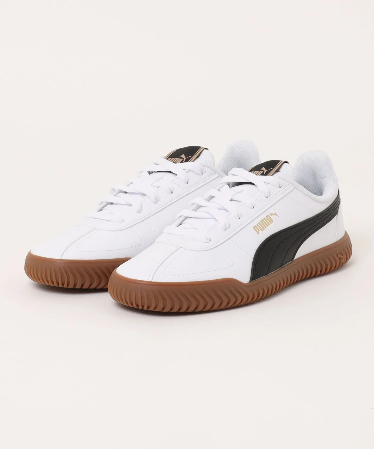 Мужские белые кроссовки PUMA CLUB Kayzer белые с чёрным