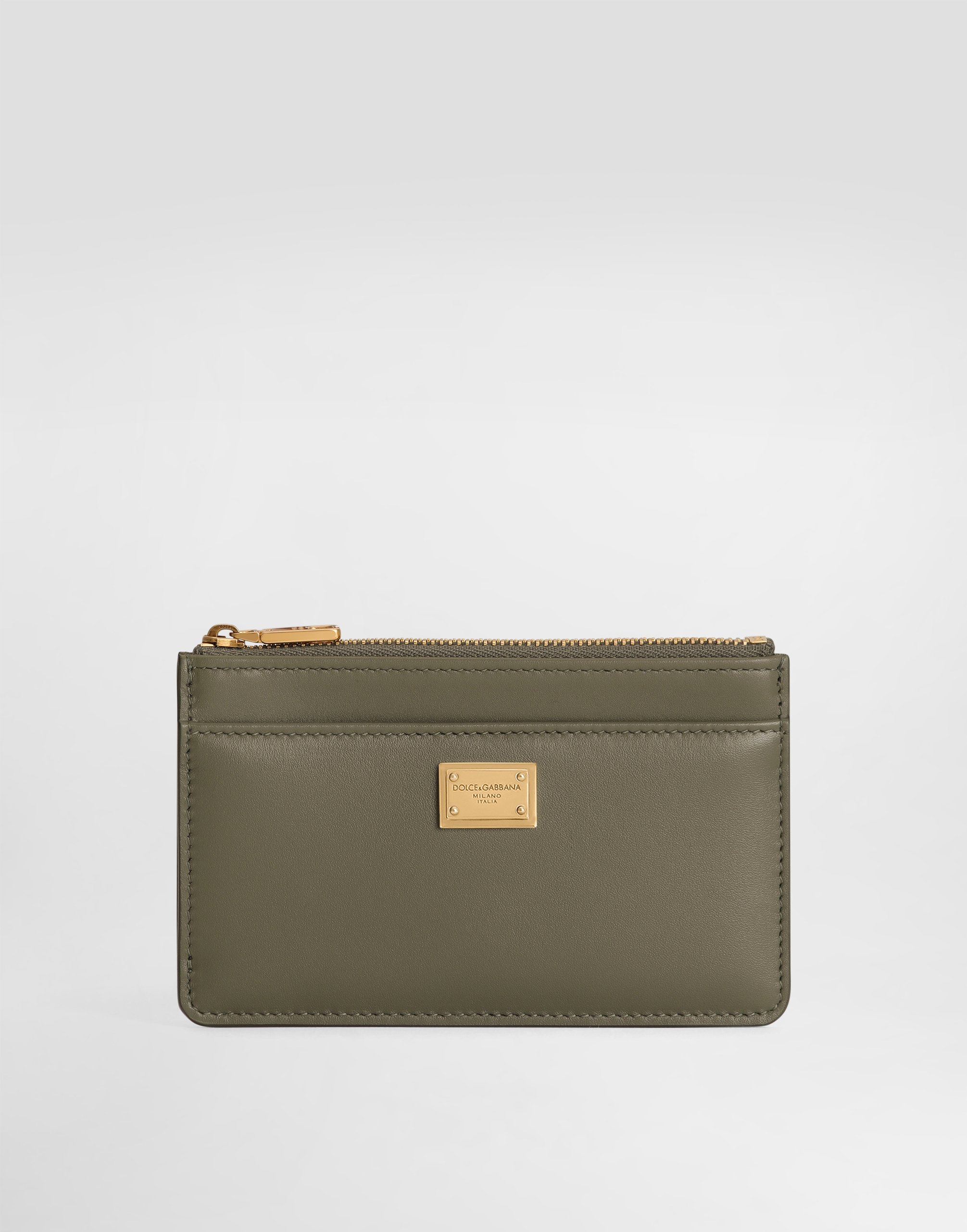 

Кардхолдер из телячьей кожи plongé DOLCE & GABBANA, зеленый