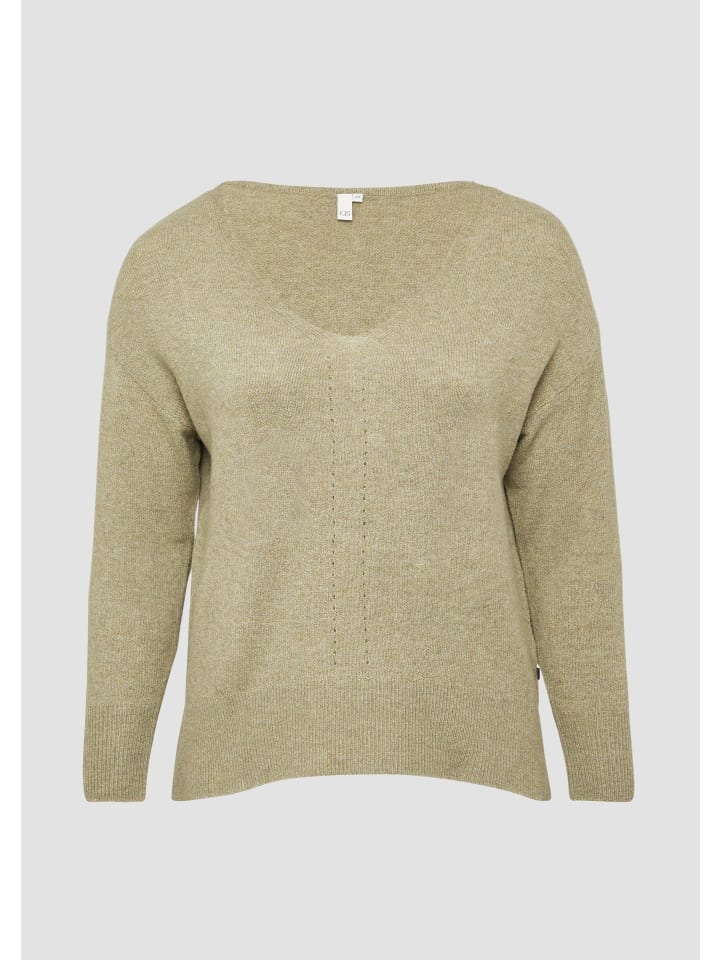 

Вязаный свитер цвета 75W0_оливковый зеленый QS