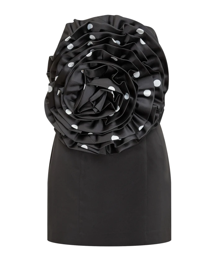 

Мини-Платье с цветочной вышивкой и боковой застежкой-молнией Rotate Birger Christensen, черный