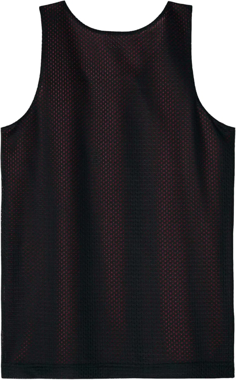 Детский реверсивный топ-сетка SPORT-TEK, Black/Deep Red — фото 3