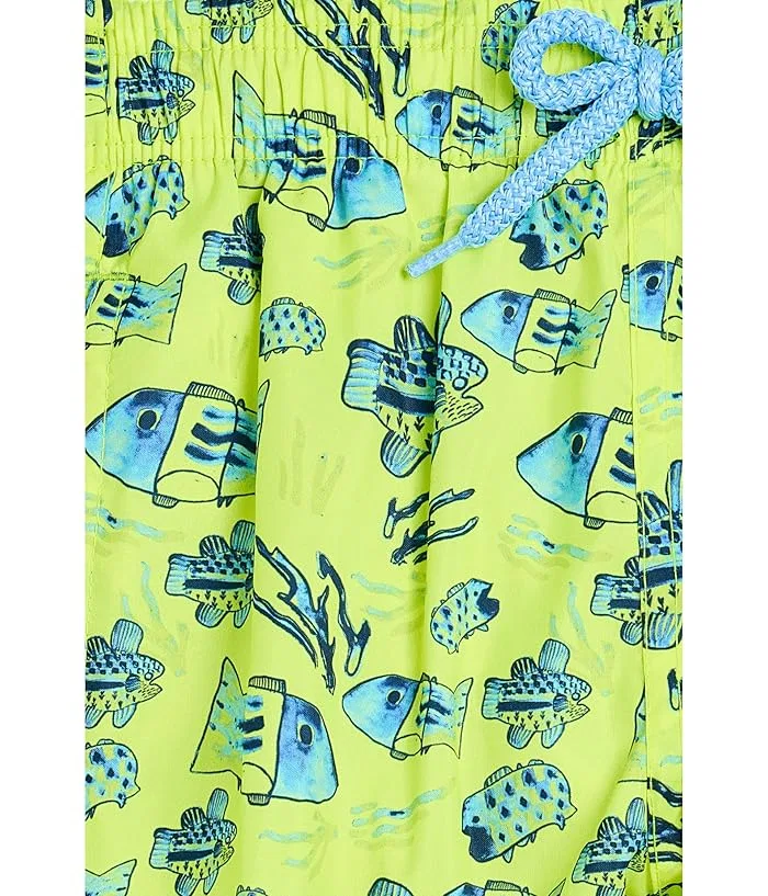 Плавки с принтом Jihin Fishies Drawing Vilebrequin Kids, Fluorescent Yellow — фото 3