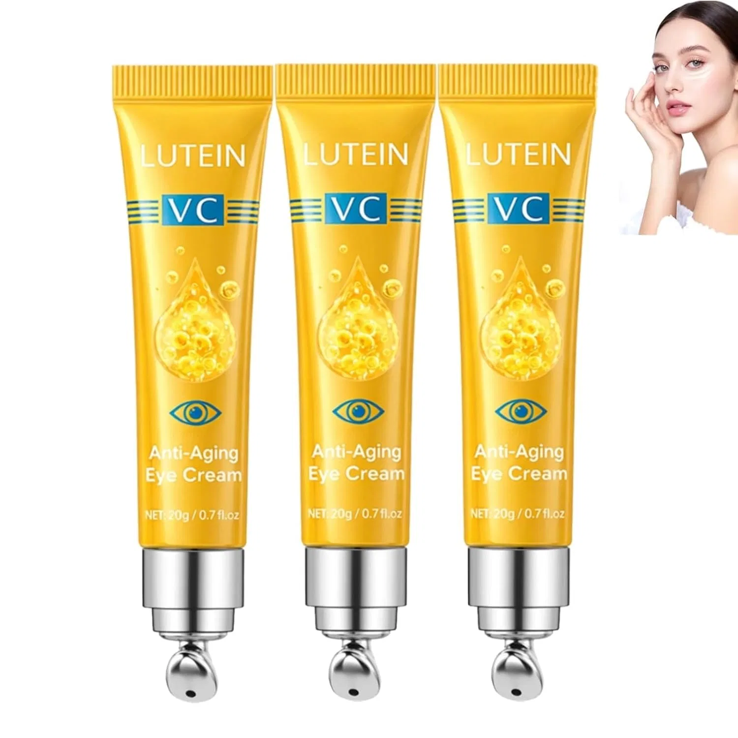 Антивозрастной крем для глаз VC Lutein, 3 шт. Generic, 3Pcs