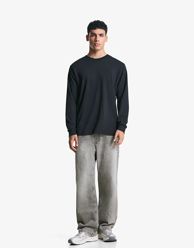

Джинсы Bershka Baggy светло-серого цвета