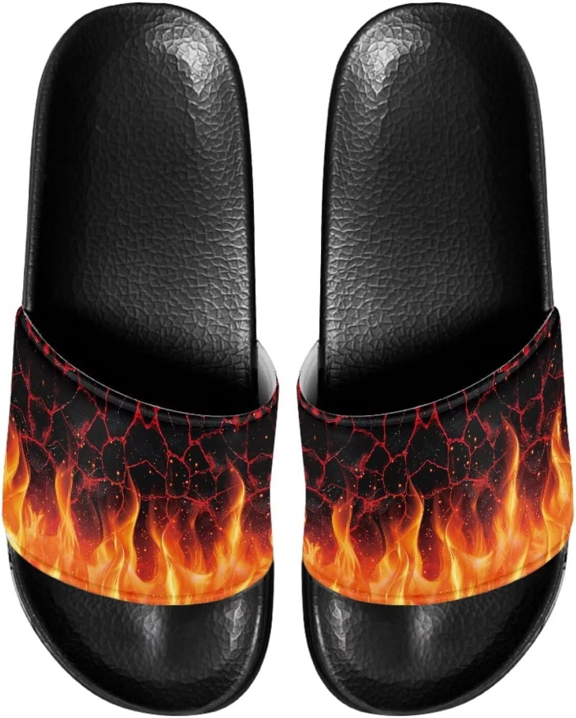 

Мужские шлепанцы, плоские тапочки, нескользящие, быстросохнущие, мягкие, легкие, для душа Jrysaedy, Flame Lava