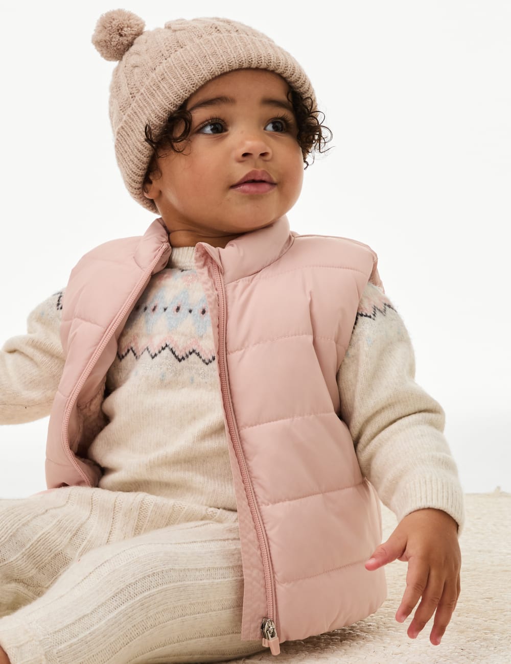 

Утепленный жилет Stormwear Marks & Spencer, розовый