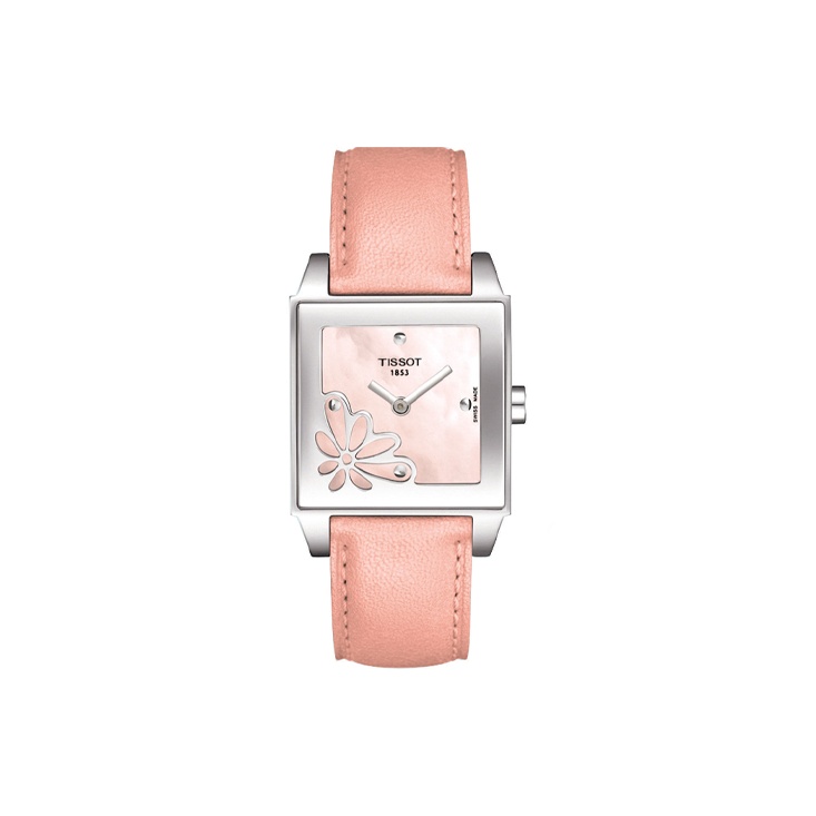 

TISSOT Часы T TREND Collection Quartz Movement Women's Watch 25mm Silver Dial Stainless Steel Case Leather Strap, Silver Dial