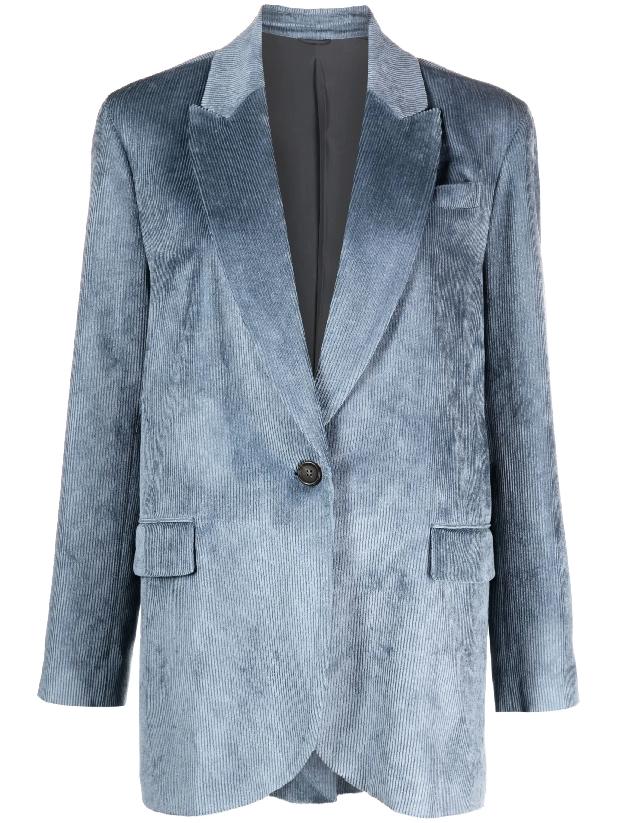 

Однобортный блейзер Brunello Cucinelli, синий