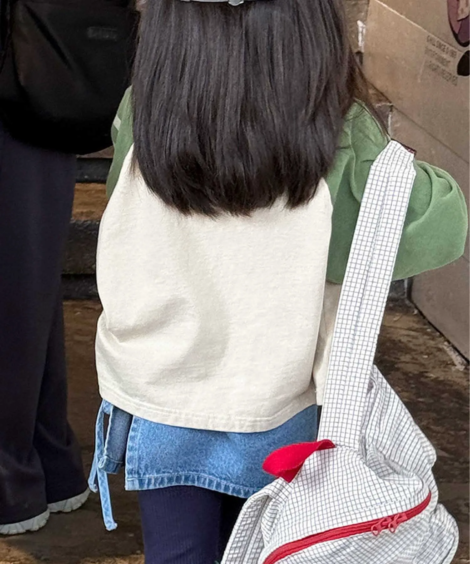 Двухцветная футболка-реглан с длинным рукавом Aimoha Kids, green — фото 3
