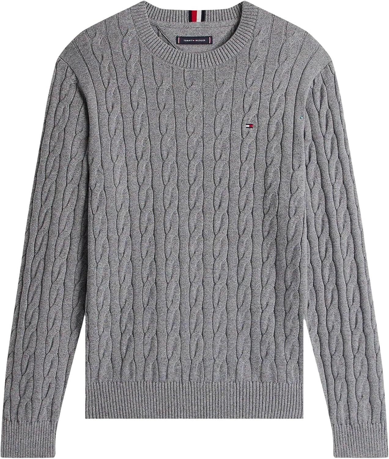 

Коллекция мужских культовых свитеров Tommy Hilfiger Cable Knit 2024 года, Dark Grey Heather
