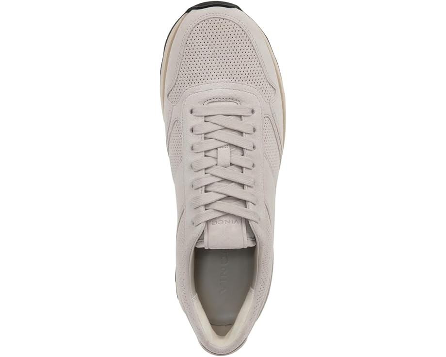 Кроссовки Vince Edric Perforated Lace-Up Sneakers, цвет Horchata Suede — фото 2