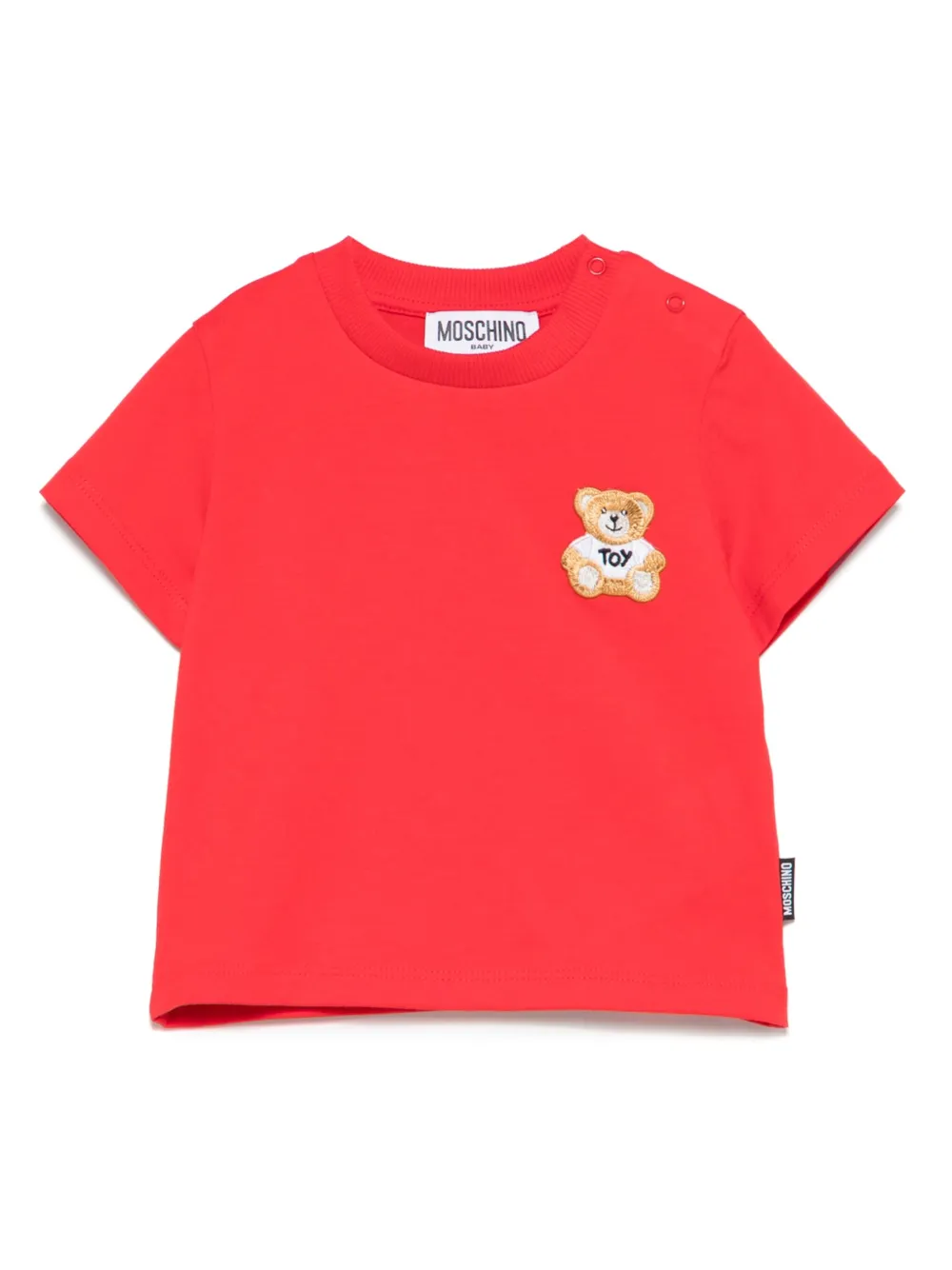 

Футболка с узором Teddy Bear Moschino Kids, красный