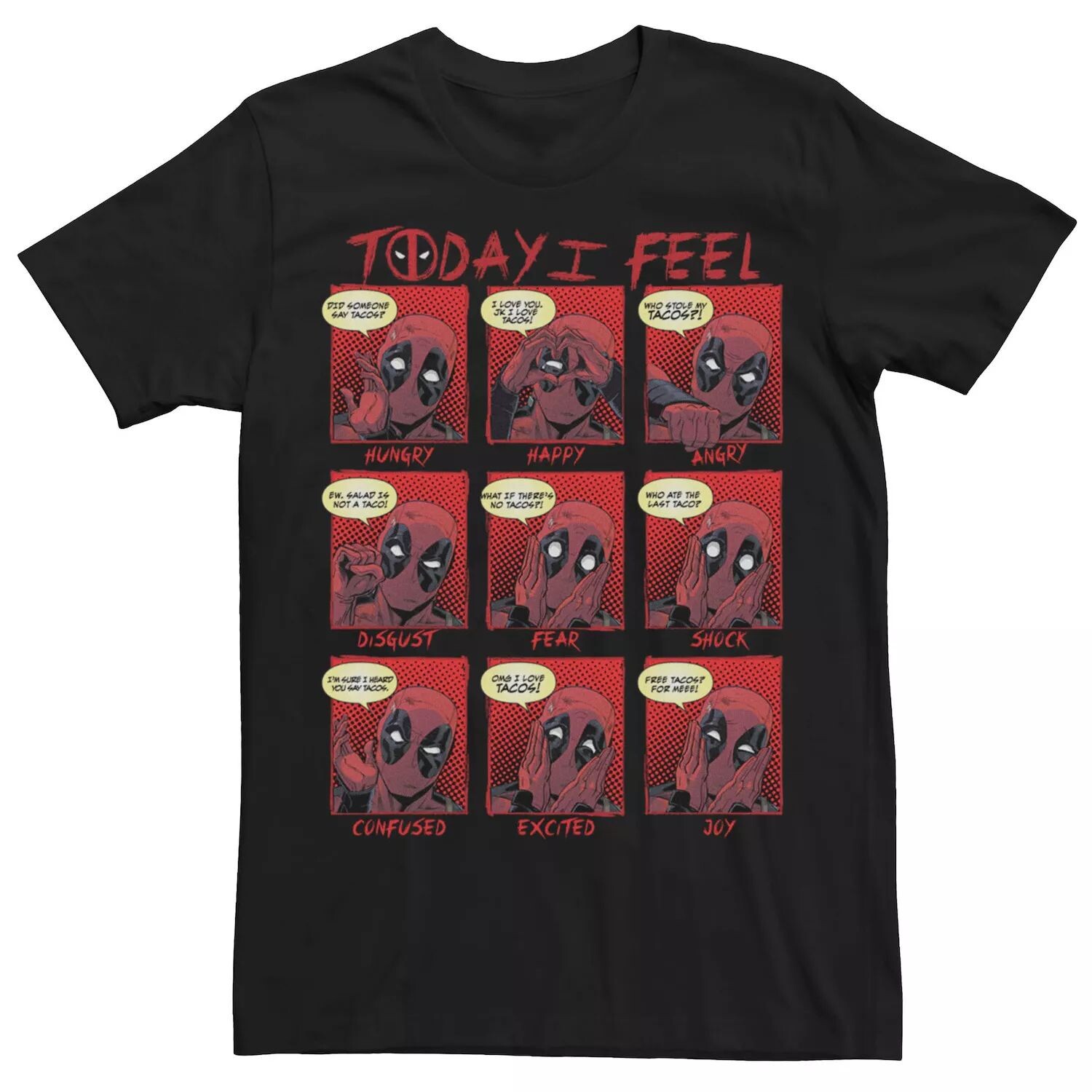 

Мужская футболка Deadpool Taco Emotions Marvel