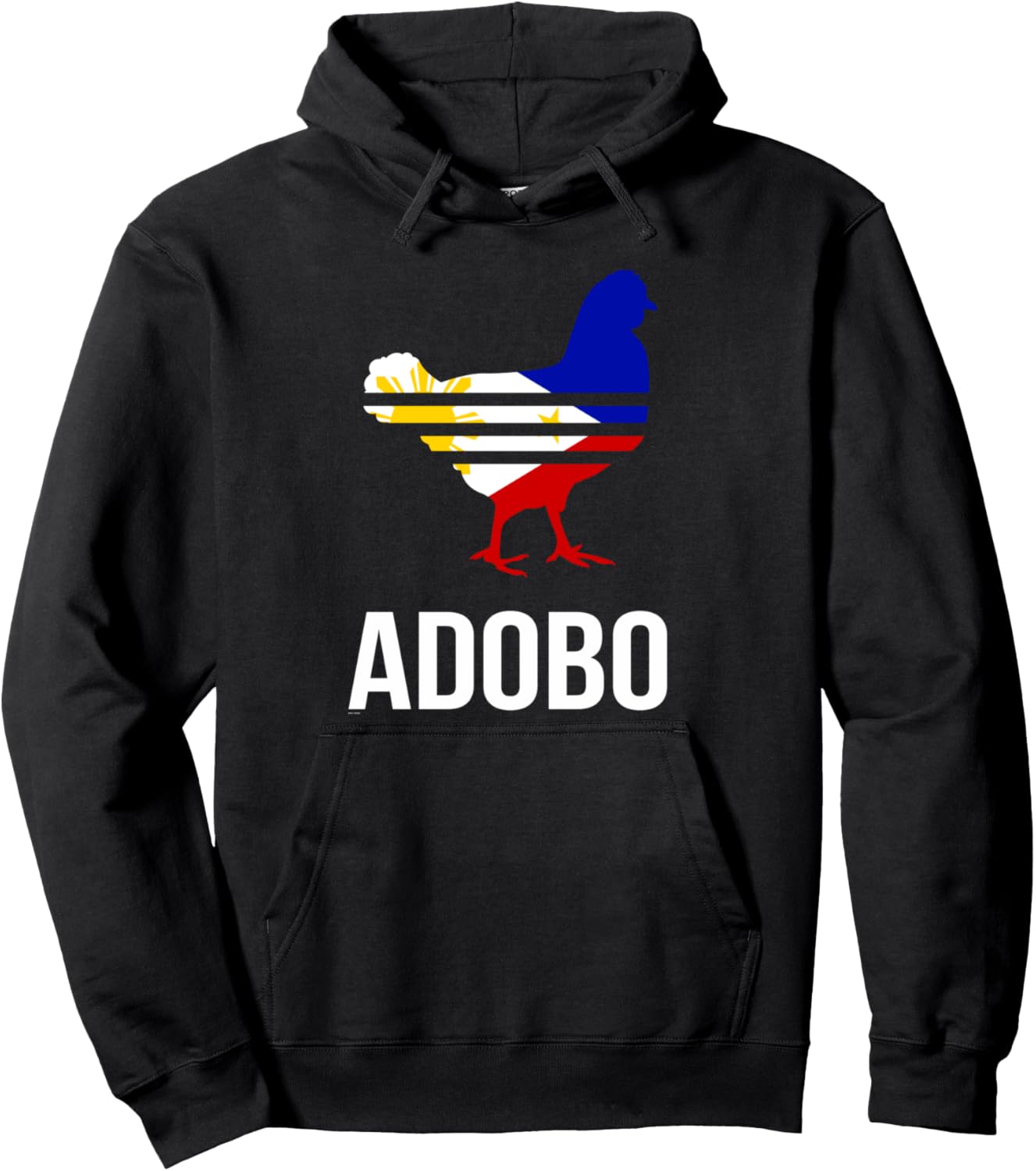 

Толстовка с забавным изображением курицы и флага Филиппин (Chicken Adbow Funny Philippines Pinois Flag Gift Idea Hoodie) Pinoy Funny Gift Ideas By Bar, черный
