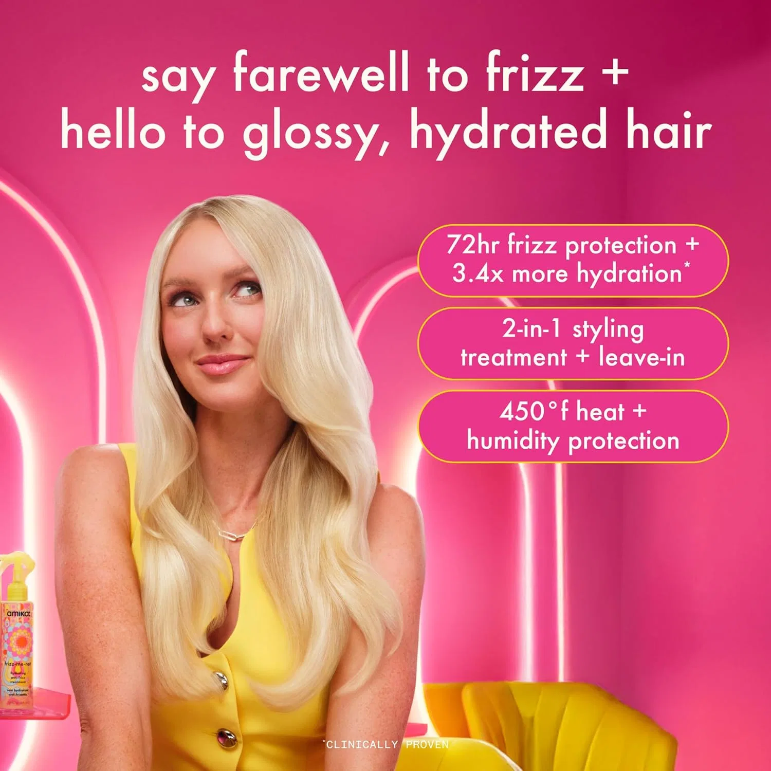 Увлажняющее средство Amika Frizz-Me-Not Hydrating Anti-Frizz Treatment, 200 мл Amika — фото 2