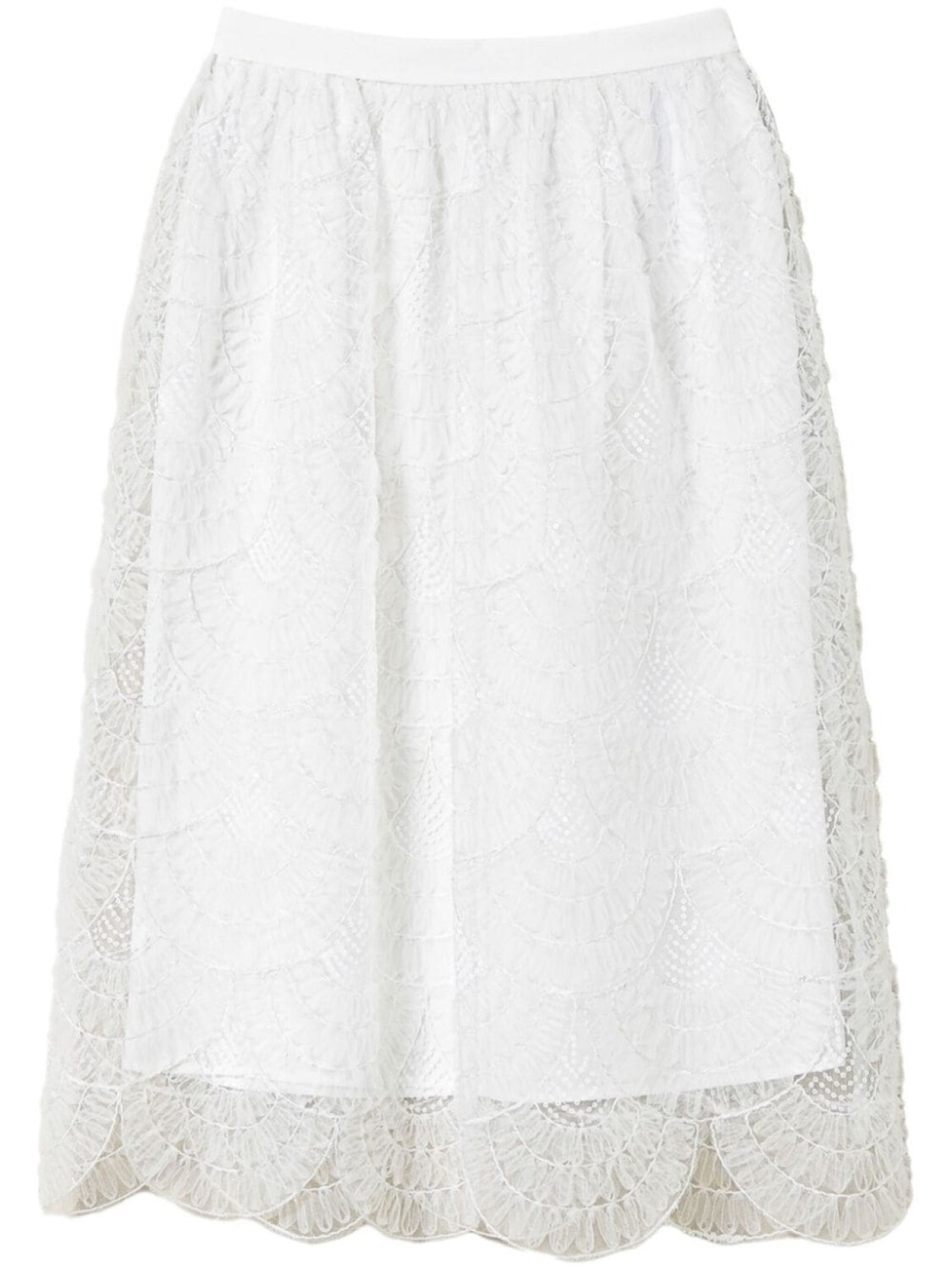 

TWINSET юбка из органзы с вышивкой, белый