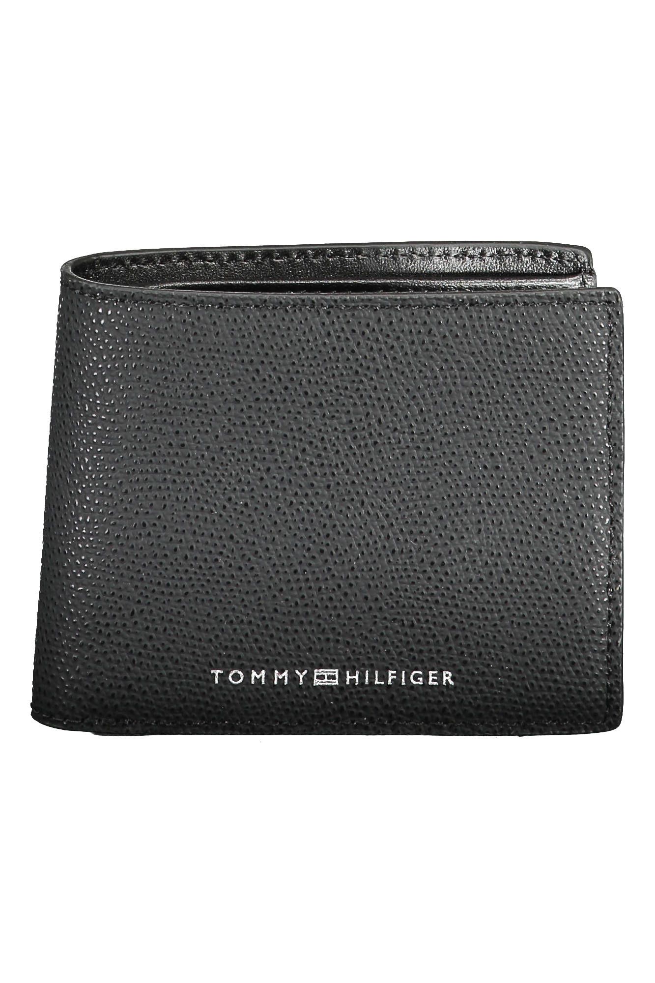 

Черный кожаный мужской кошелек Tommy Hilfiger