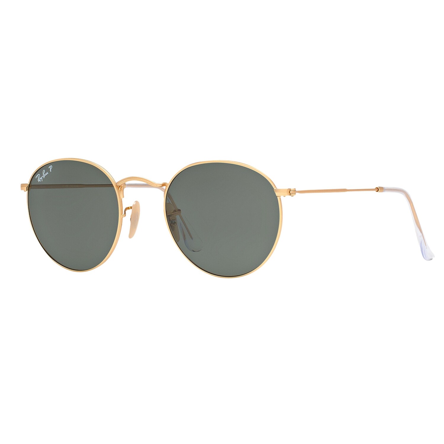 

Солнцезащитные очки Ray-Ban RB3447, круглые, поляризационные, золотистые/темно-зеленые