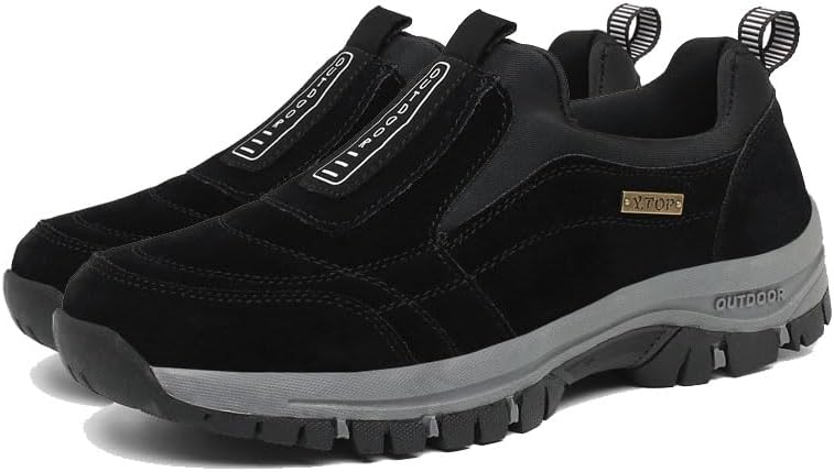 

Мужские водонепроницаемые походные кроссовки Удобная ортопедическая обувь для ходьбы Легко надеваются Наружные кроссовки Odipon, черный