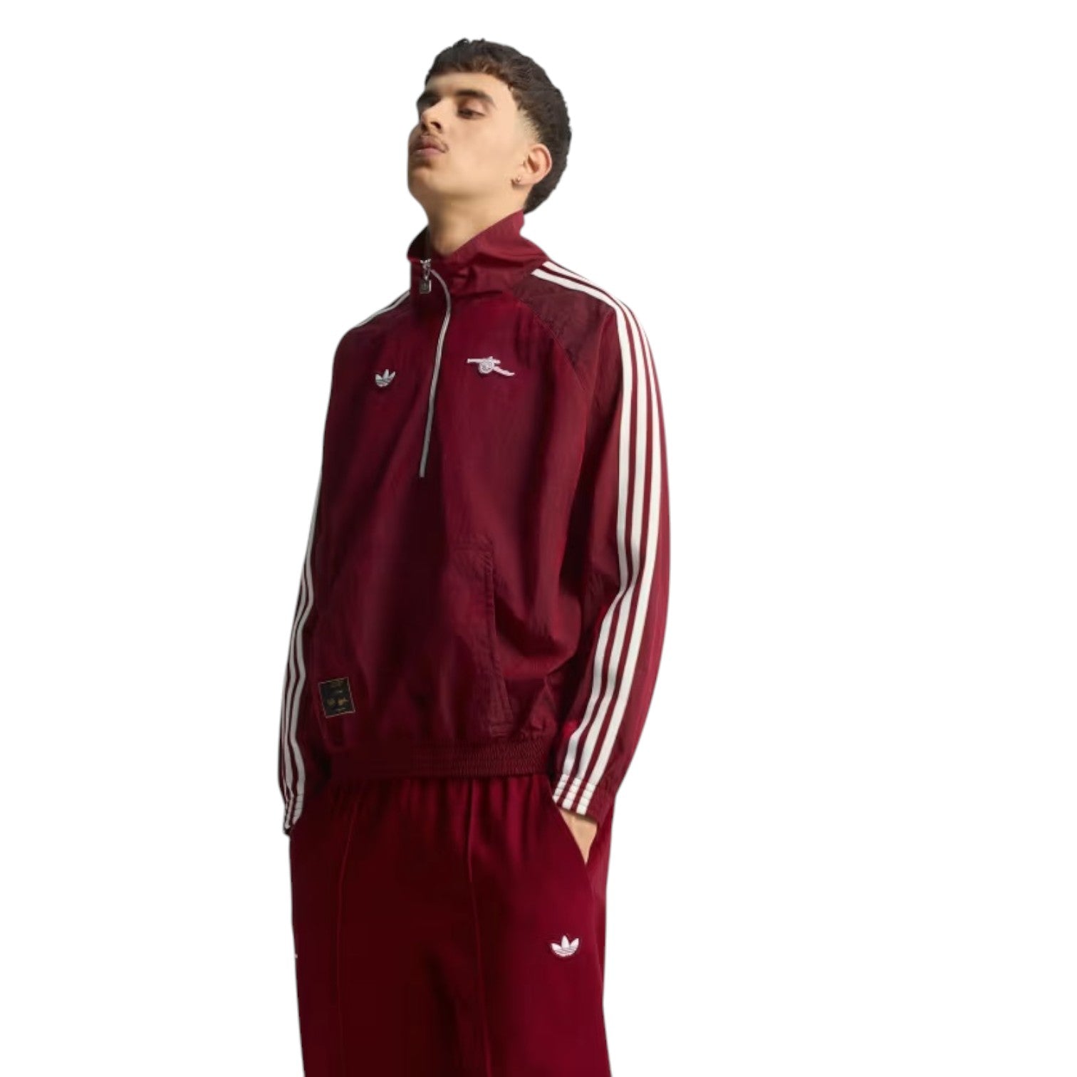 Куртка Adidas Arsenal Terrace Icon Half-Zip Jacket 'Team Coll Burgundy' — фото 2