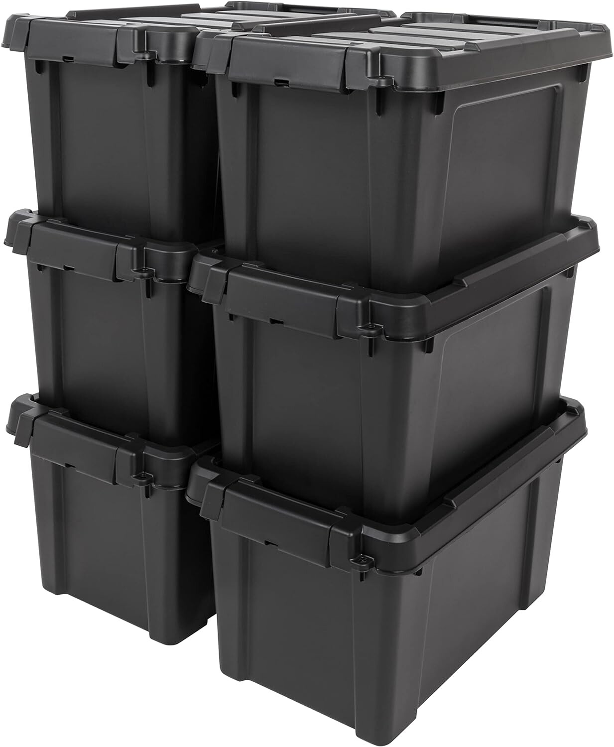 

IRIS USA Запираемые контейнеры для хранения с крышками на 5 галлонов, Black