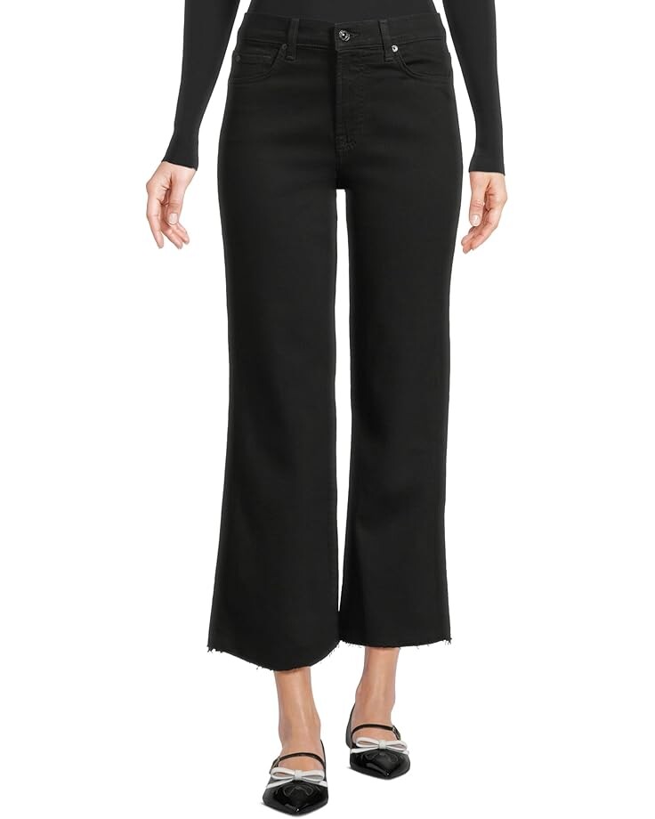 

Джинсы 7 For All Mankind Cropped Alexa Jeans in Black, черный