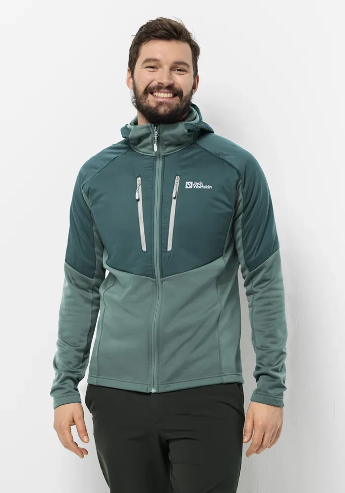

Флисовая куртка Jack Wolfskin с капюшоном "ALPGRAT PRO INS FZ M", с капюшоном, зеленый