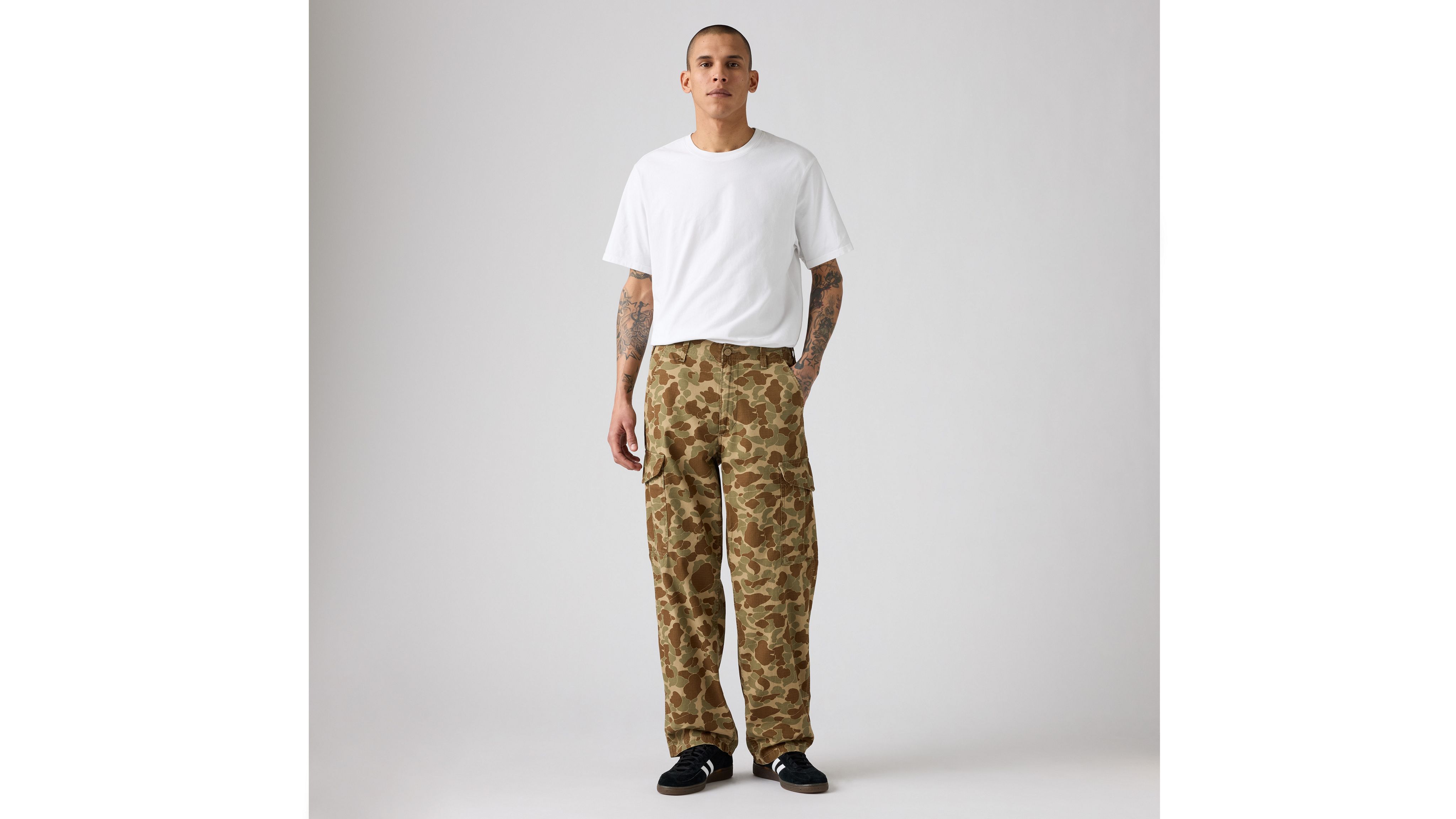 Мужские мешковатые брюки Xx Cargo Levi's, Classic Duck Camo - Brown — фото 2