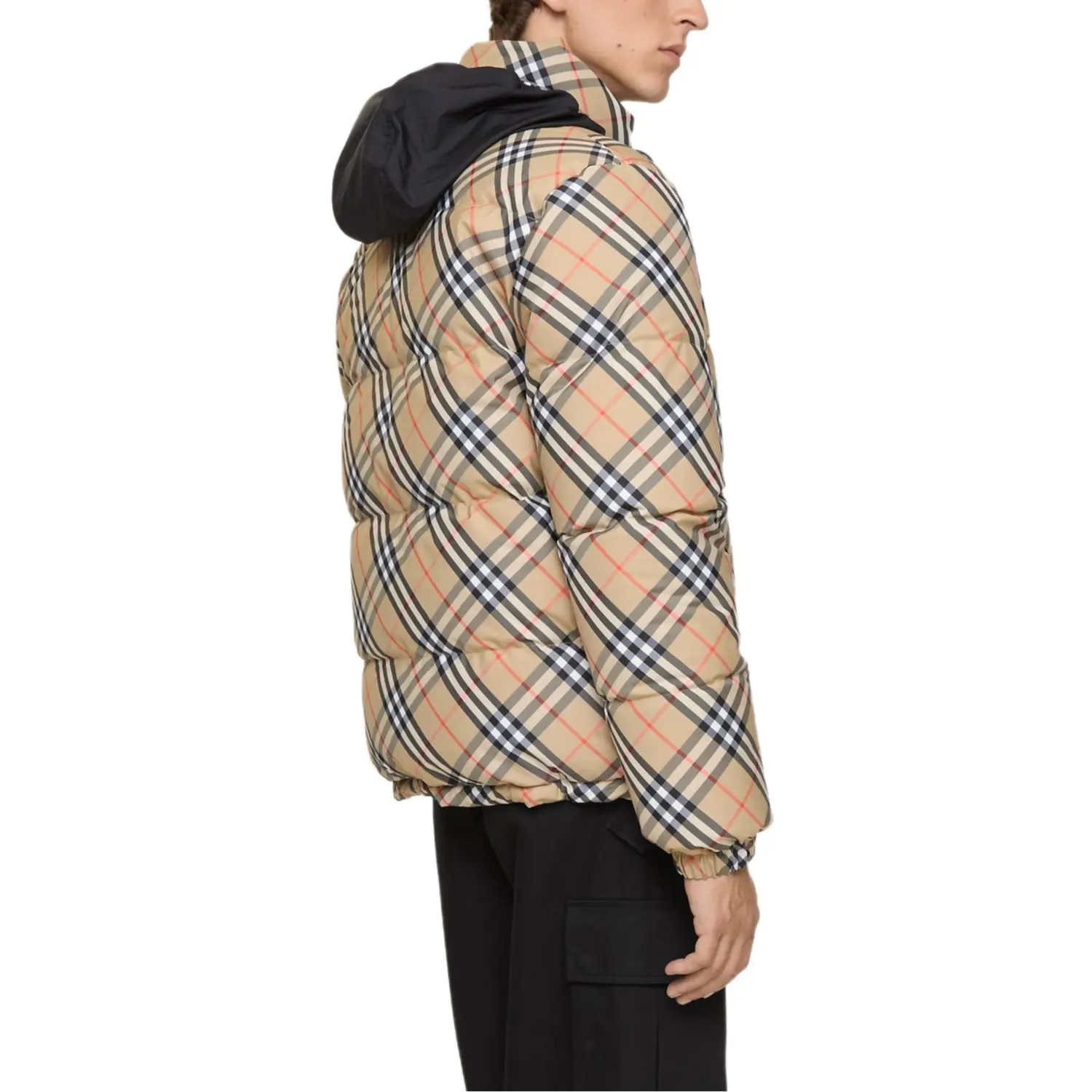 Куртка Burberry двусторонняя стеганая в клетку, хаки — фото 3