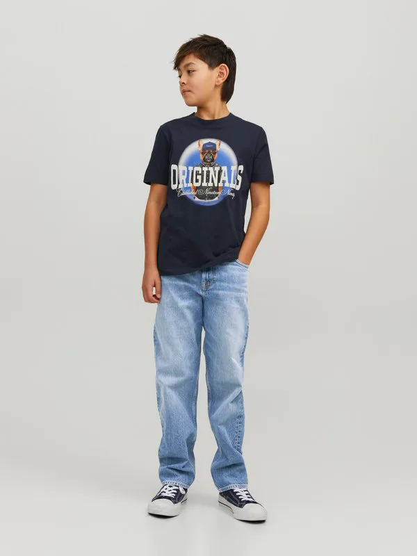 Прямые джинсы криса Jack & Jones Junior, Blue Denim — фото 2