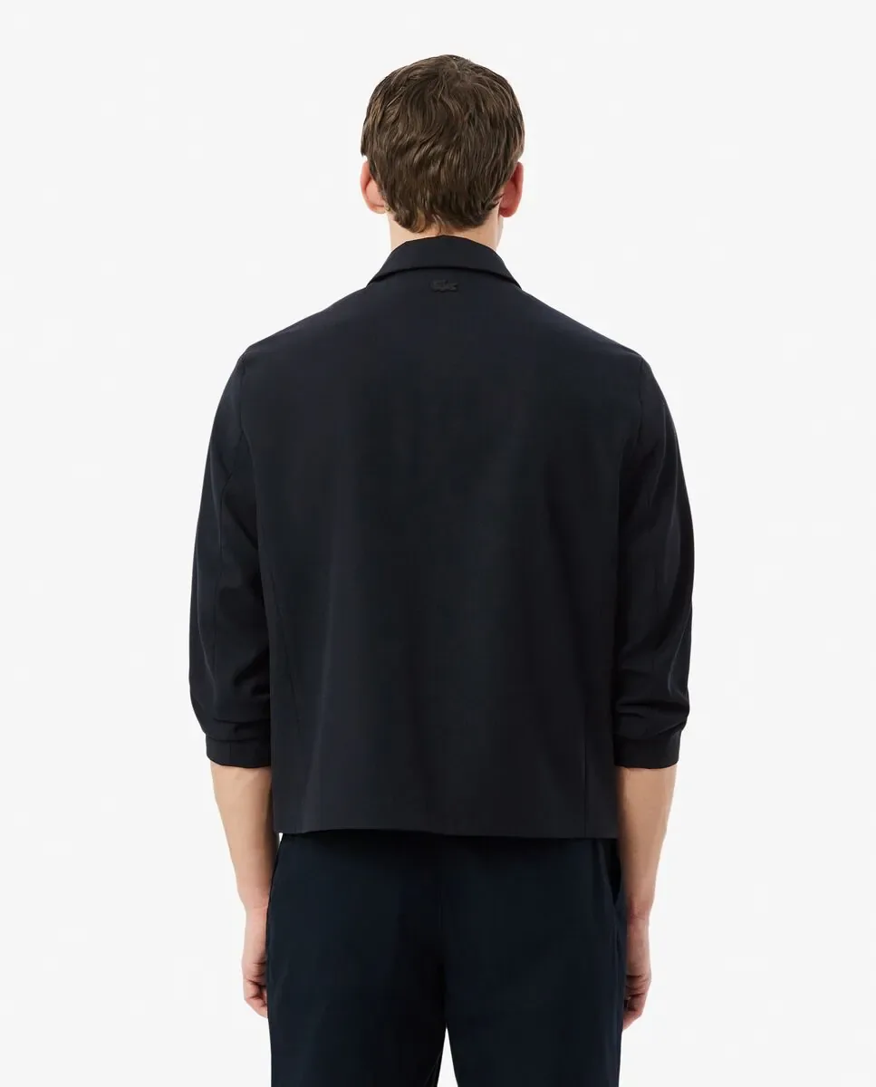 Lacoste Мужская куртка из твида из смесовой шерсти черного цвета — фото 2