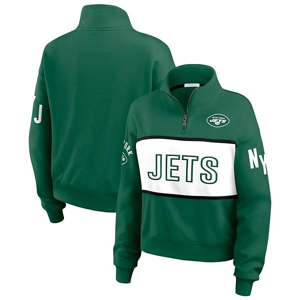 

Женская зеленая куртка New York Jets с молнией на четверть Wear By Erin Andrews