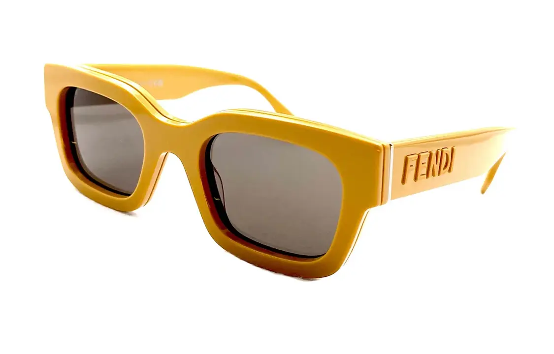 

Солнцезащитные очки с прямоугольной оправой FENDI, желтый