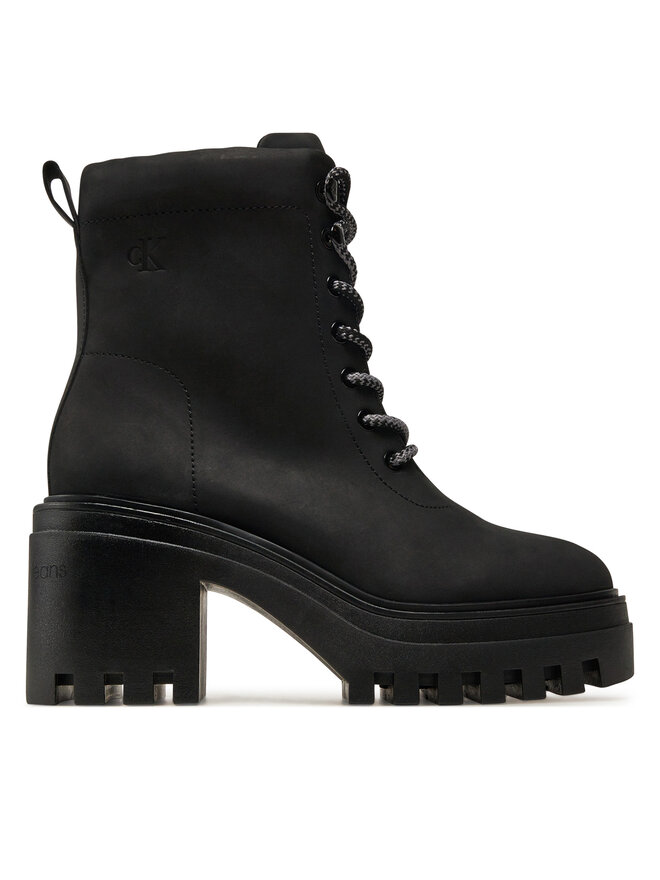 Ботильоны Calvin Klein Jeans Chunky Heeled Zip Boot Lth YW0YW01548, черный