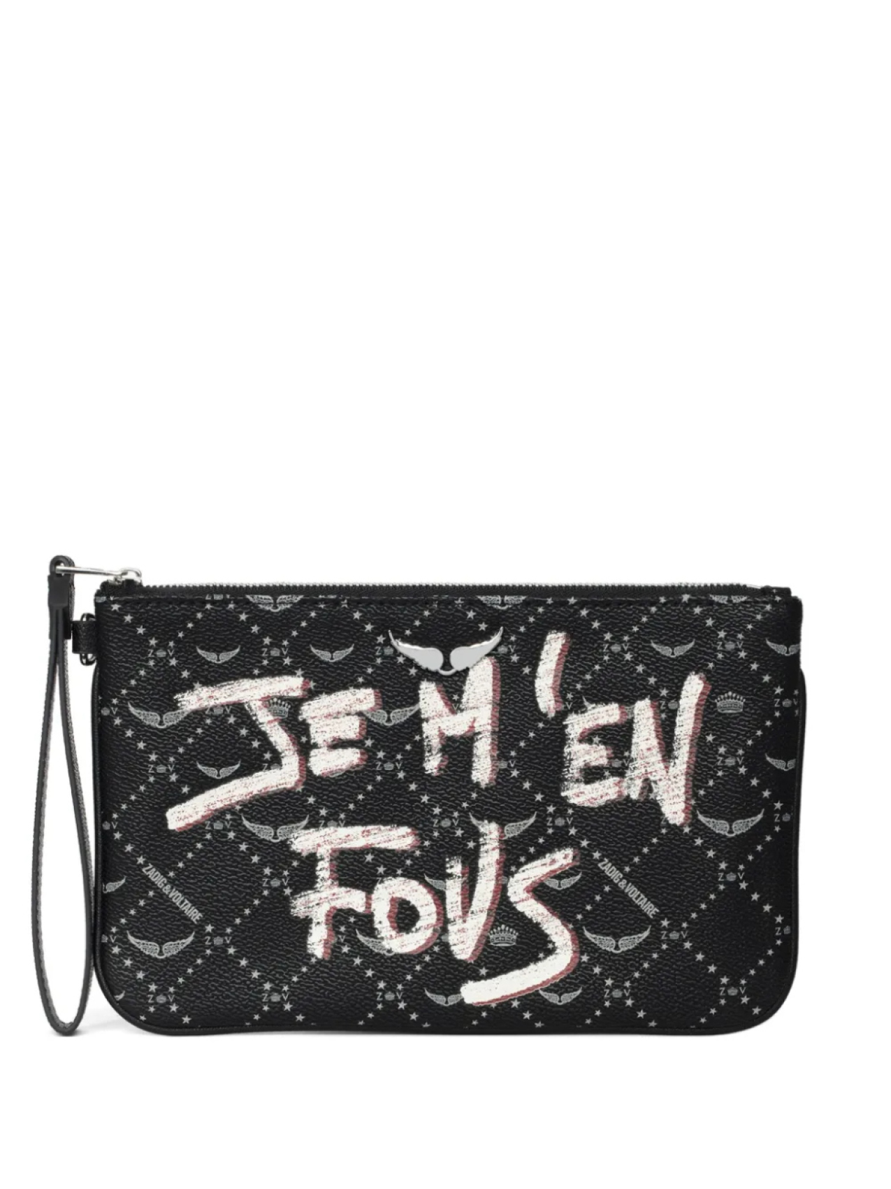 

Клатч Zadig&Voltaire с монограммой, черный
