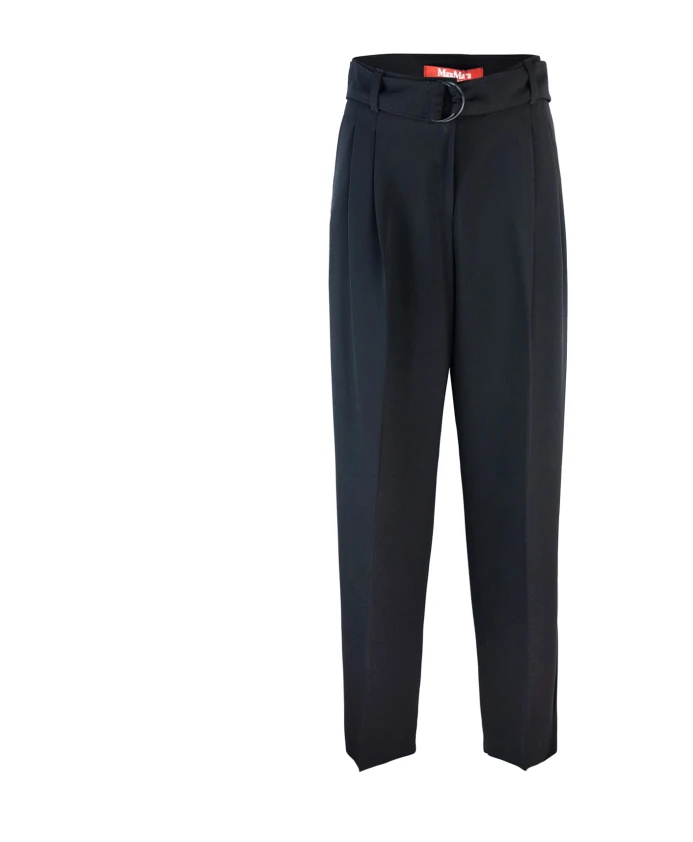 

Струящиеся брюки из кади Max Mara Studio, черный