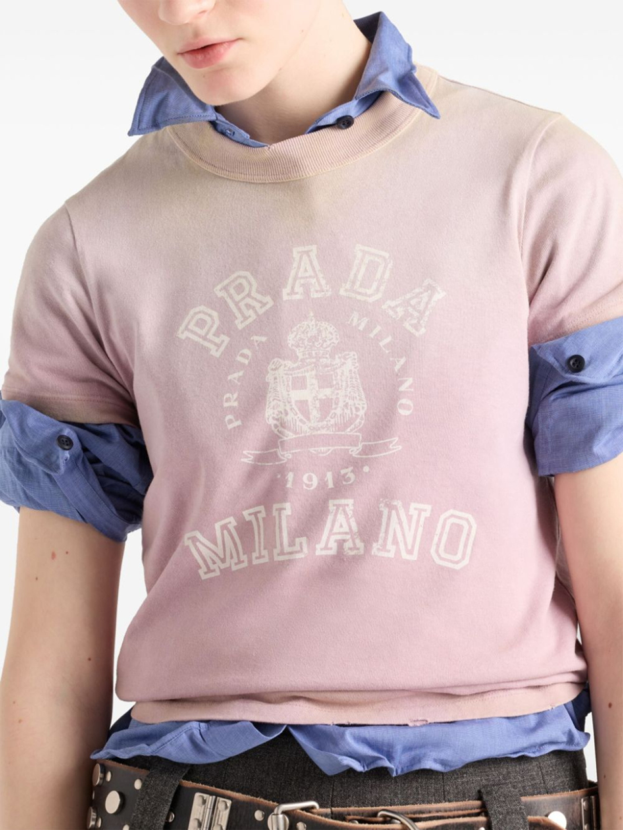Футболка Prada с логотипом, фиолетовый