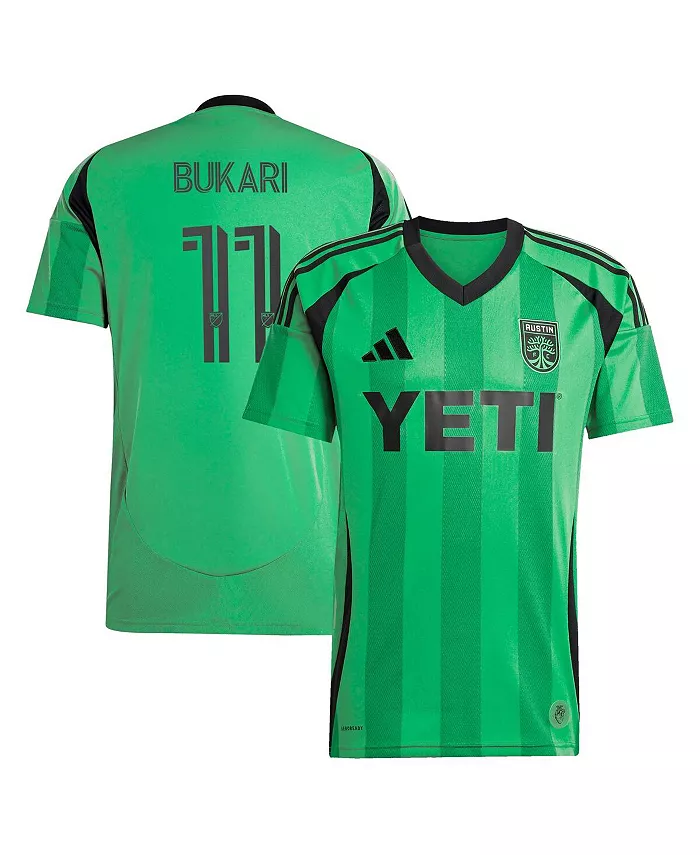 

Мужская реплика футболки игрока Osman Bukari Green Austin FC 2025 The Heartbeat Kit adidas