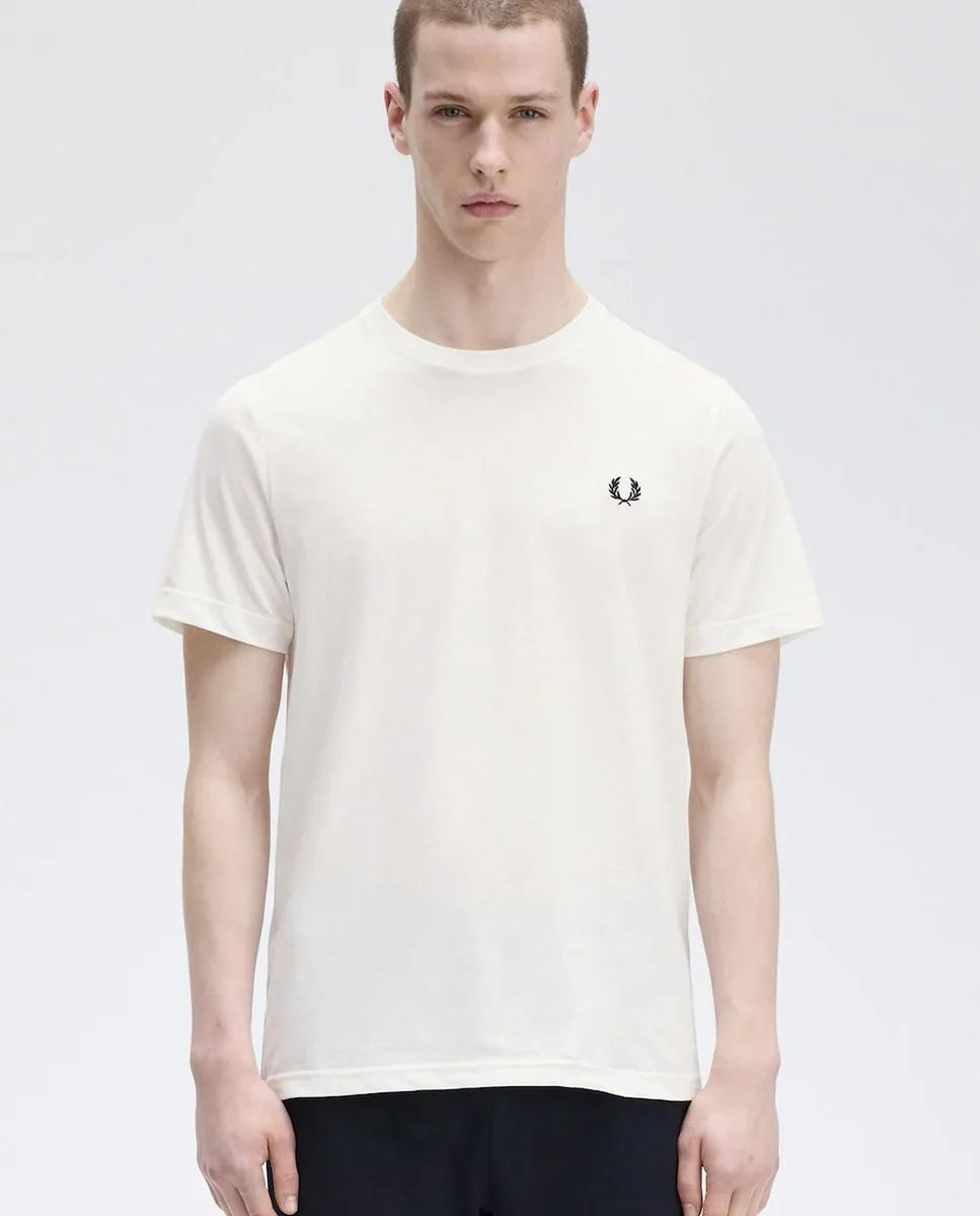 

Мужская футболка с коротким рукавом и круглым вырезом Fred Perry, белый
