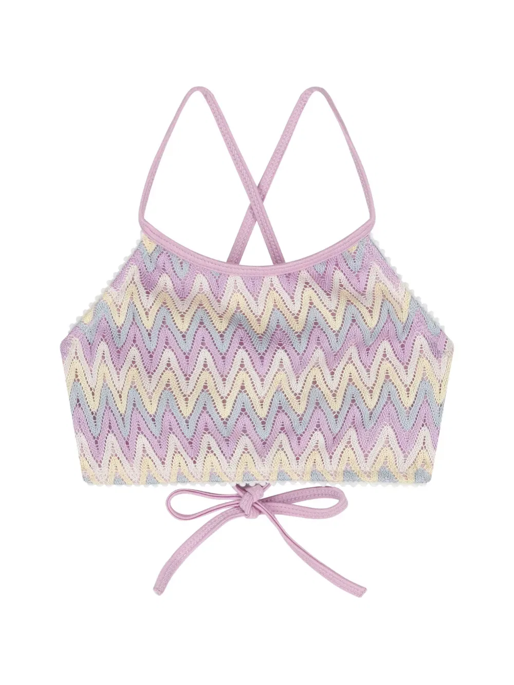 Бикини с зигзагообразным узором Nessi Byrd Kids, фиолетовый — фото 3