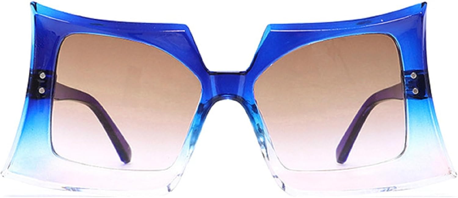 

Крупные квадратные солнцезащитные очки для женщин в большой оправе, 2024 год, роскошные, модные, конфетные цвета, солнцезащитные очки-щитки для женщин mincl, Blue Pink