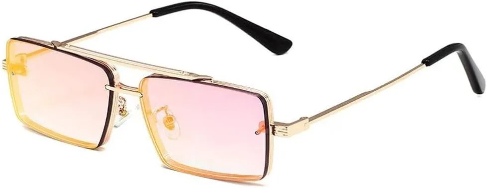 

Солнцезащитные очки LVTFCO для мужчин и женщин, многоугольные солнцезащитные очки в стиле ретро, ​​металлическая оправа, защита от ультрафиолета UV400, 7