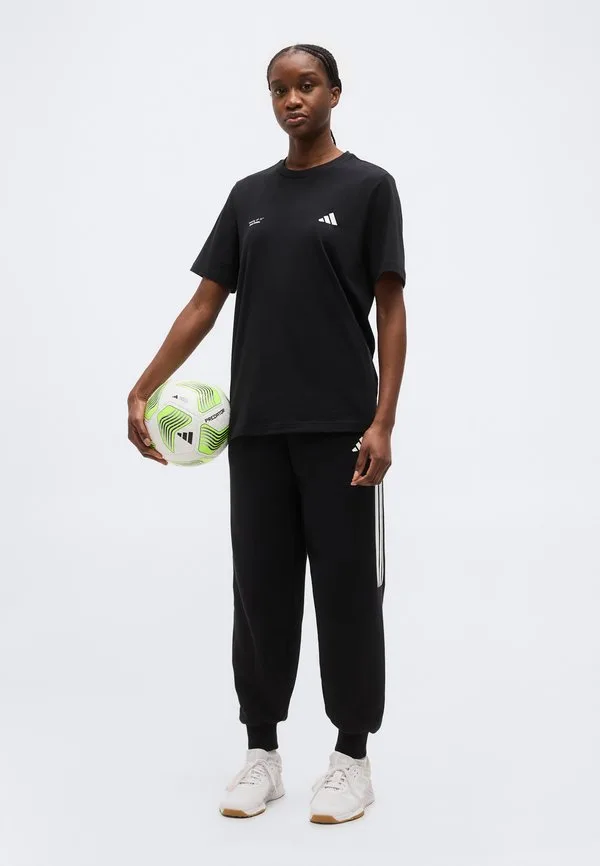 Футболка с графическим принтом и футбольным слоганом Adidas Performance, Black — фото 2