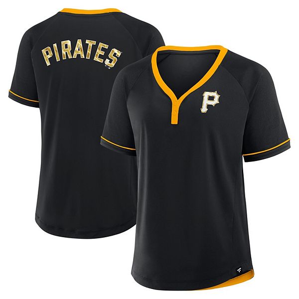 

Женская черная футболка Pittsburgh Pirates League Diva Star Raglan V-образным вырезом Fanatics